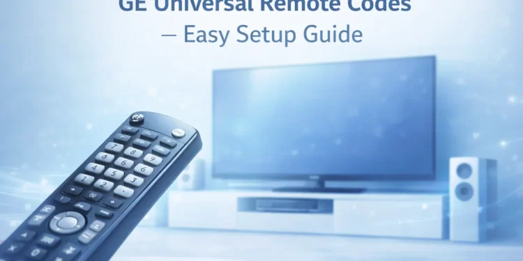 GE universal remote codes setup guide illustration for home devices
