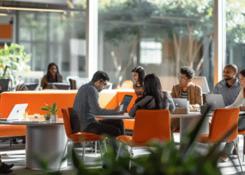 A team refers to an online knowledge management guide before incorporating KM in their work